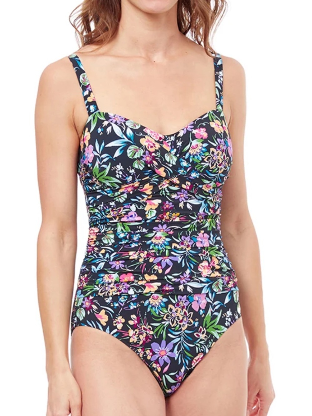 One Piece Flora D-Cup Shirred Front Mio Swimsuit  size 6